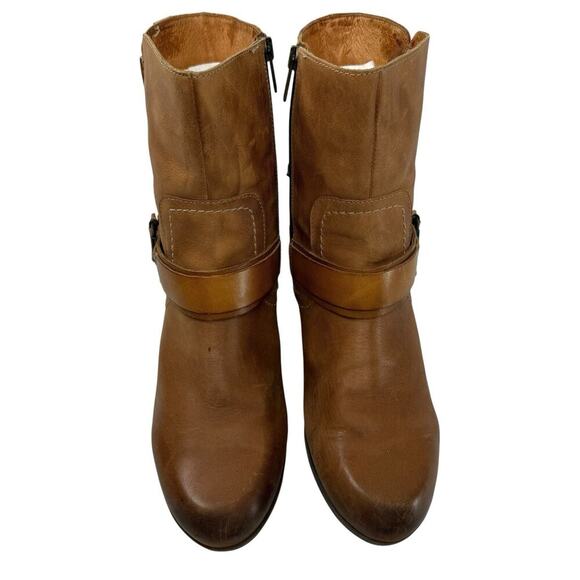 Pikolinos Boot Brujas Short Ankle Moto Buckle Size 40 US 9 Camel Tan Leather - Picture 2 of 9